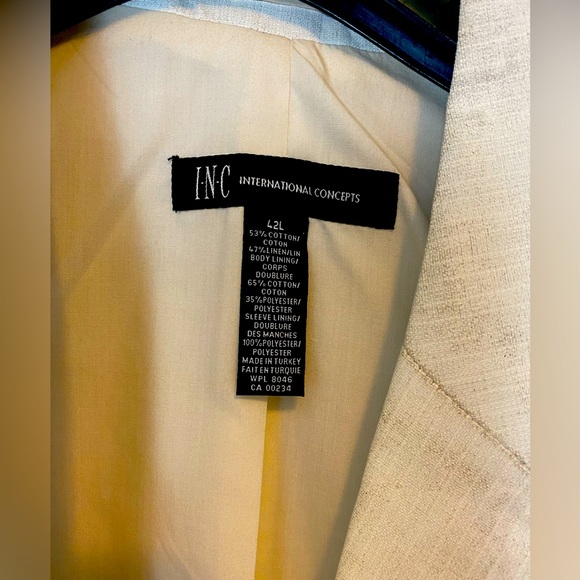 INC- textured cream sport coat NWT - Picture 5 of 7